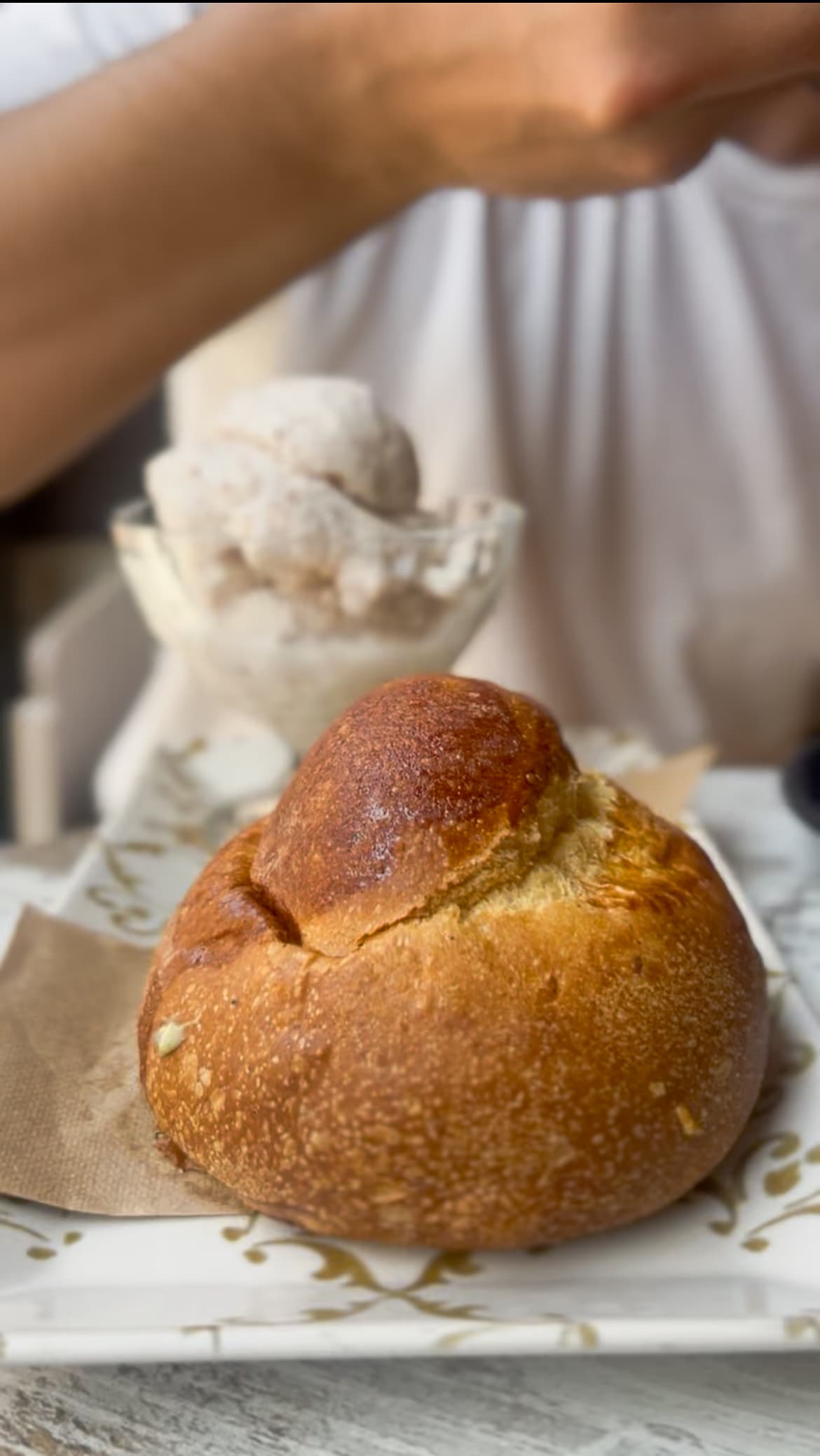 Granita con brioche in Sicily