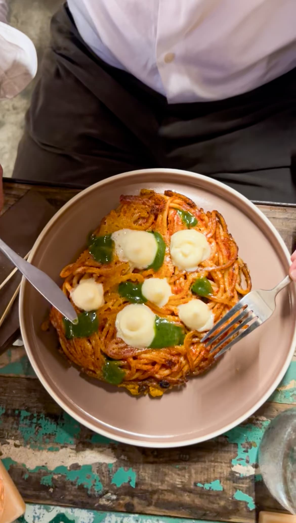 Pasta fritta at Chiodo restaurant, Sicily