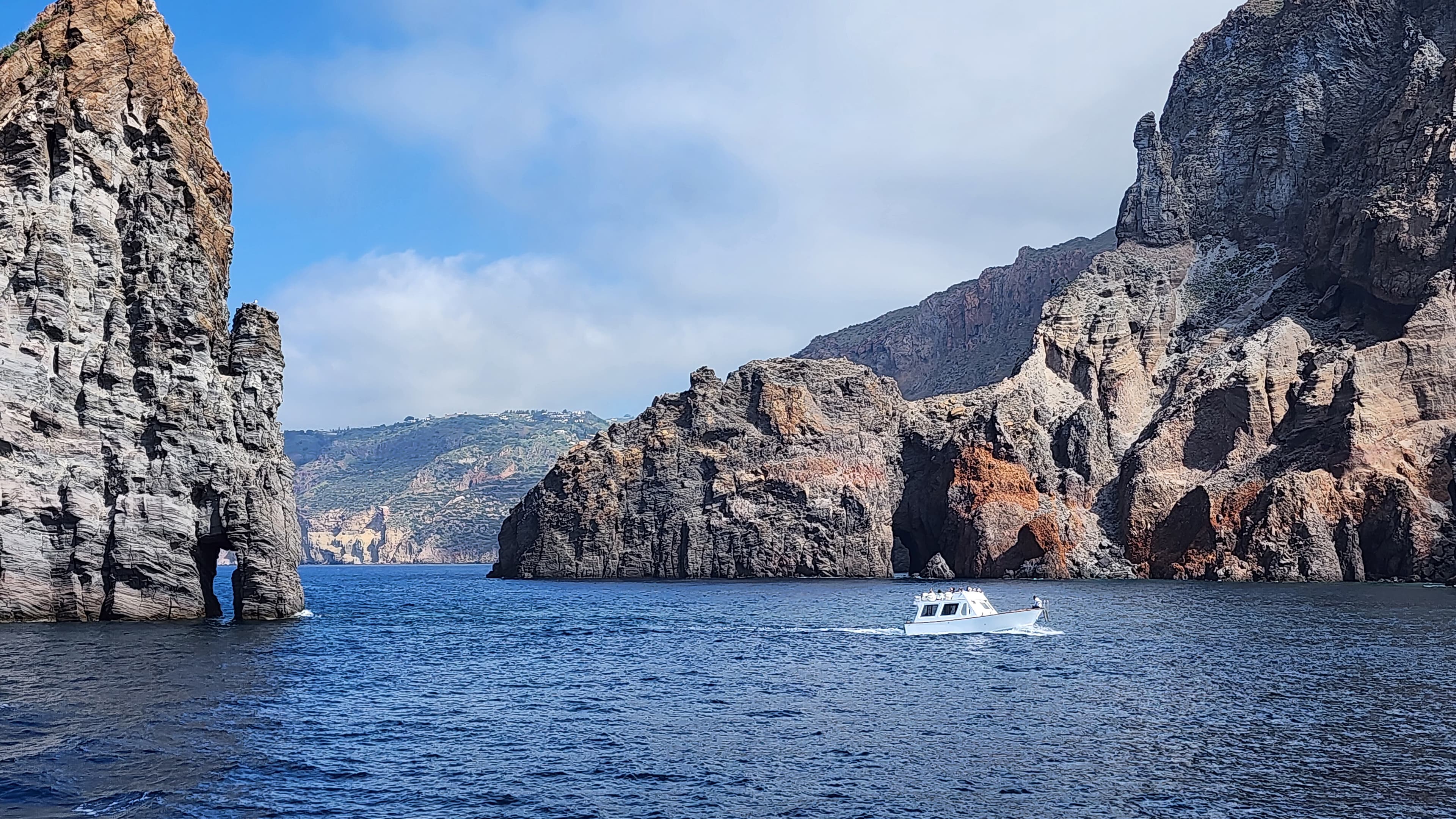 Boat excursion on the Aeolian Islands, Sicily