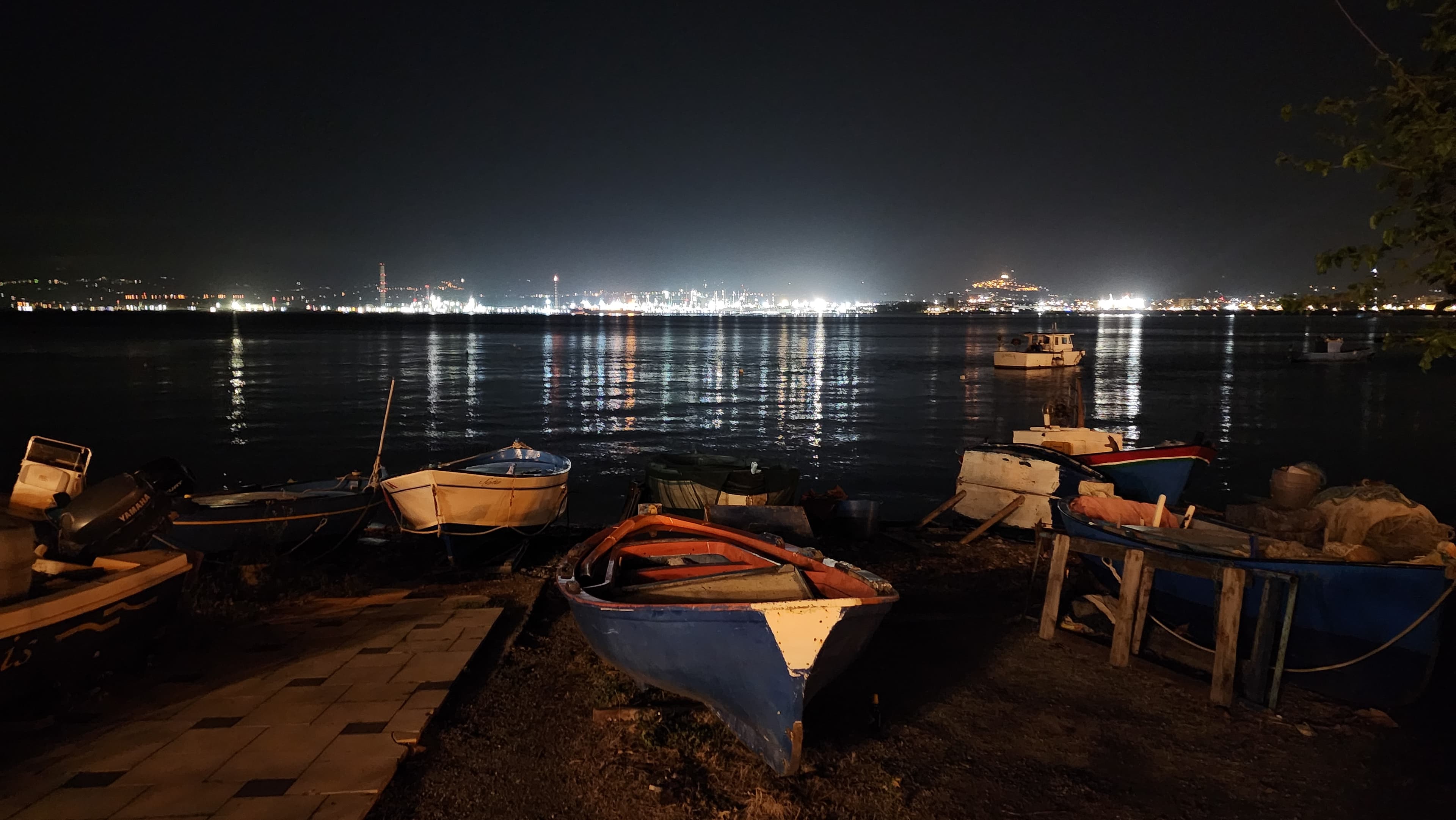 Lipari town at dusk, Aeolian Islands, Sicily