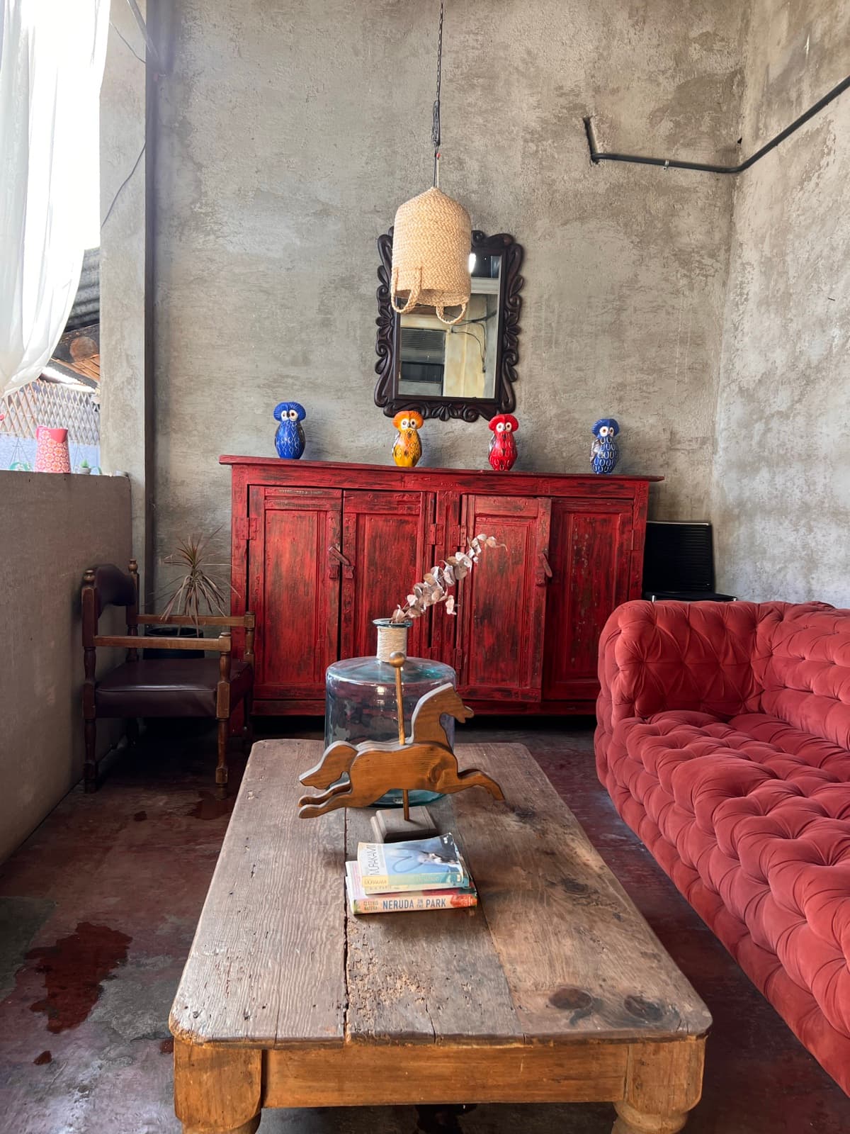 Waiting area at La Tortilla Cooking School, Antigua