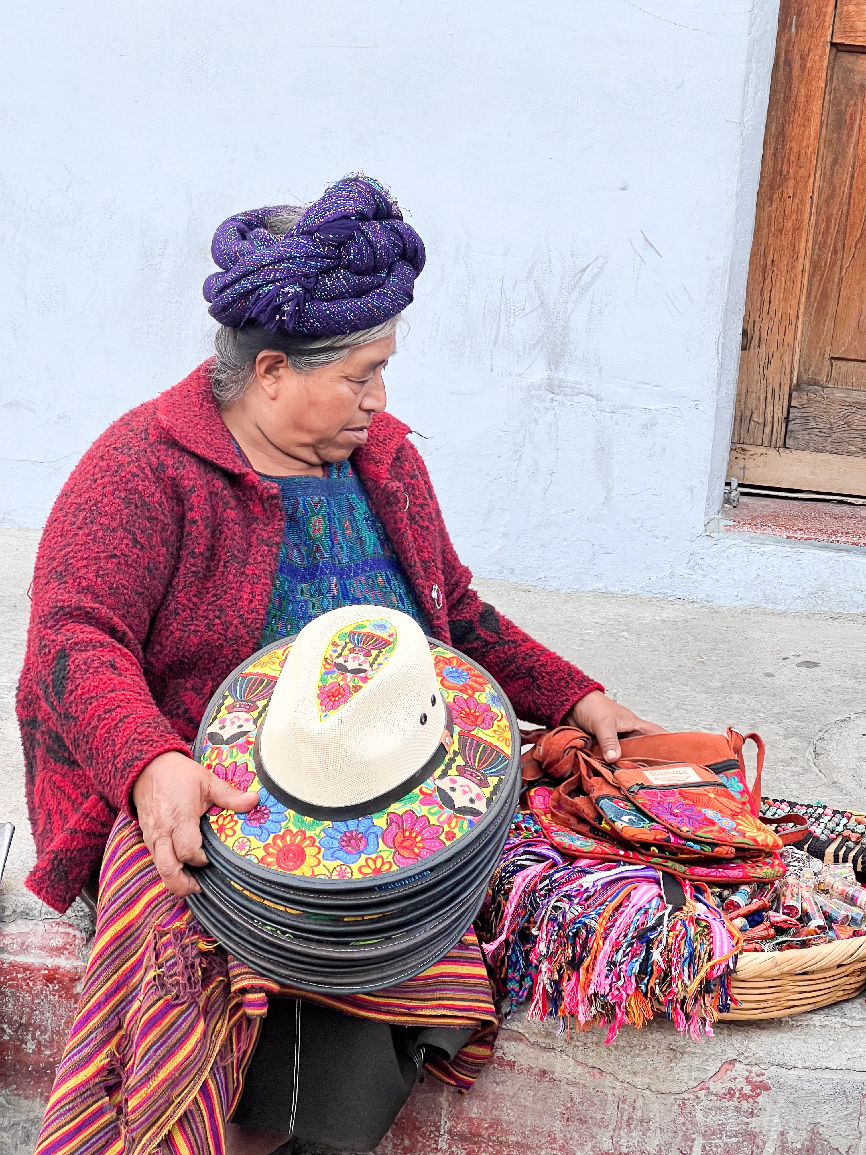 Street vendors in Antigua, Guatemala