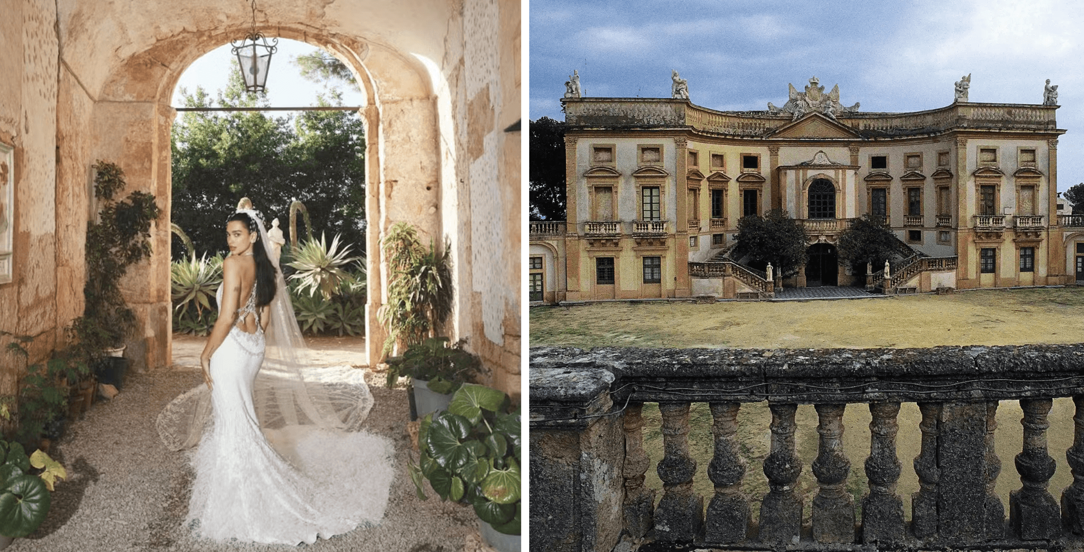 Dua Lipa's Sicilian wedding aesthetic