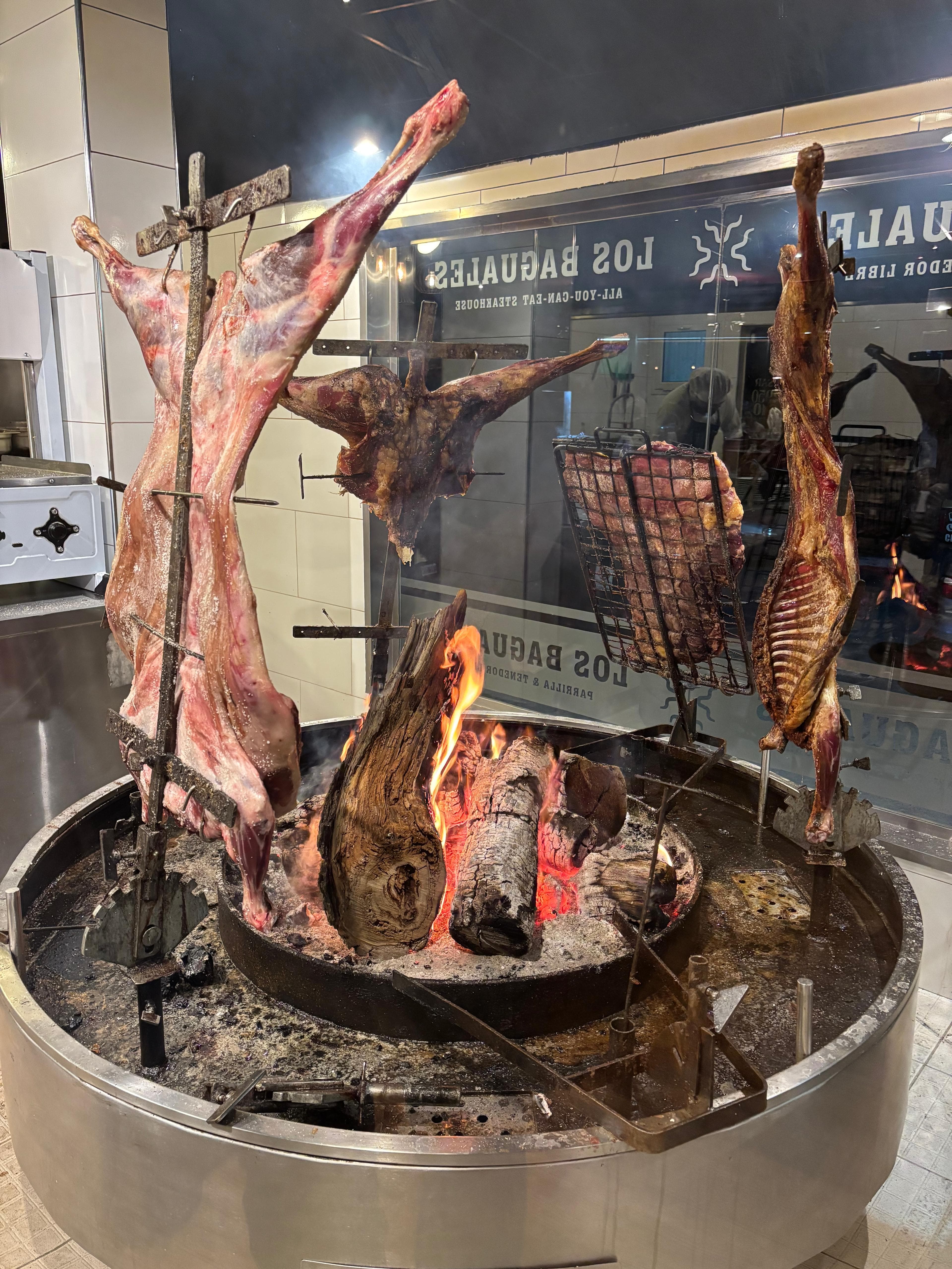Spit-roasted Patagonian lamb at Los Baguales, El Calafate
