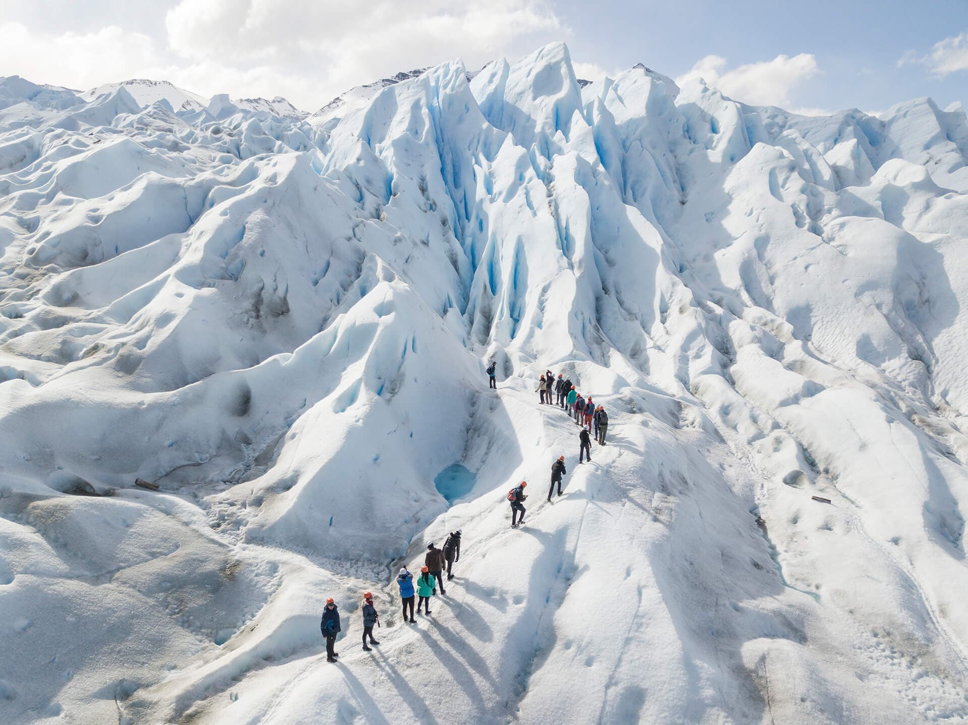 Group hiking on Perito Moreno Glacier during Minitrekking