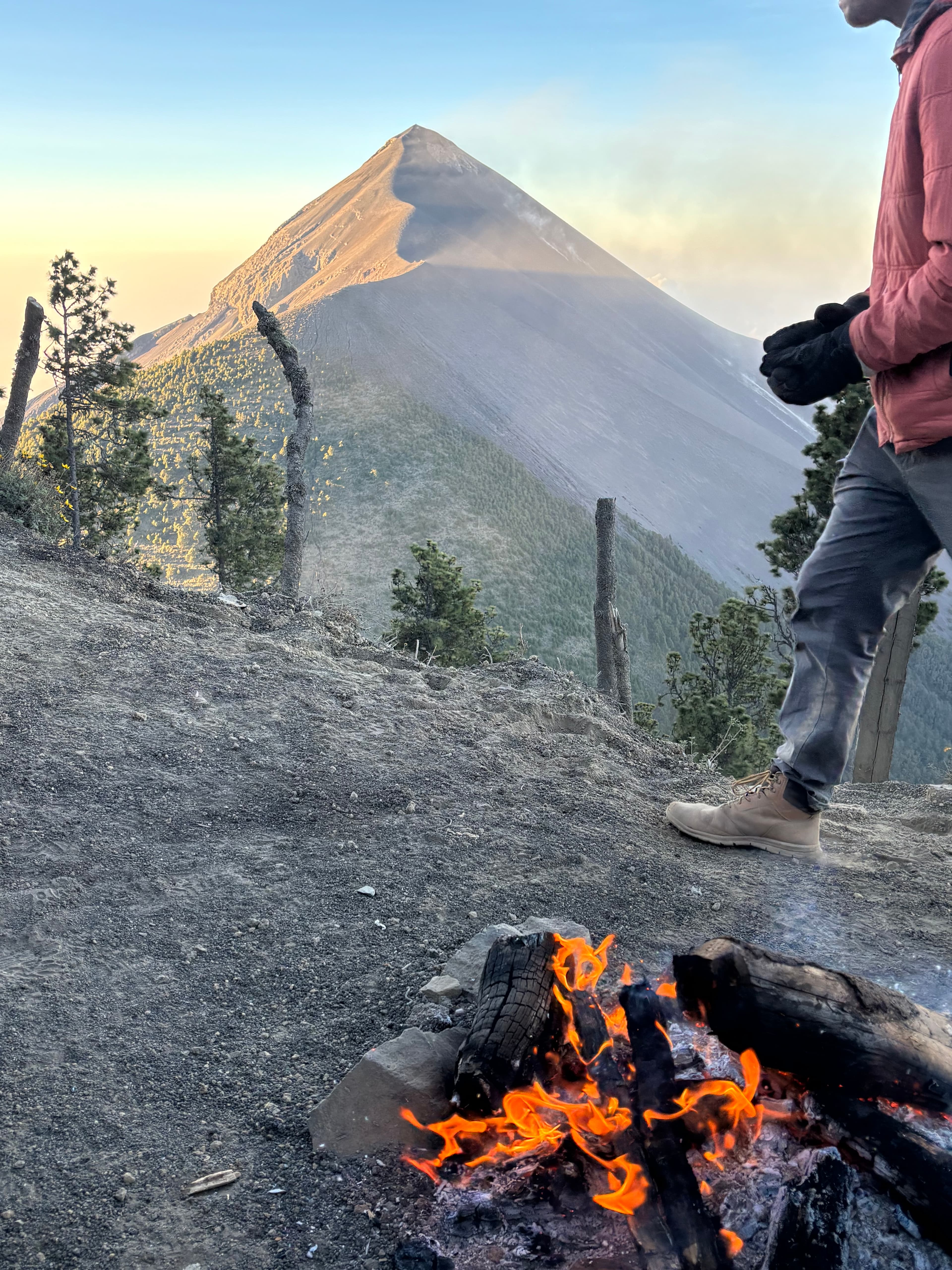 Acatenango volcano trail view