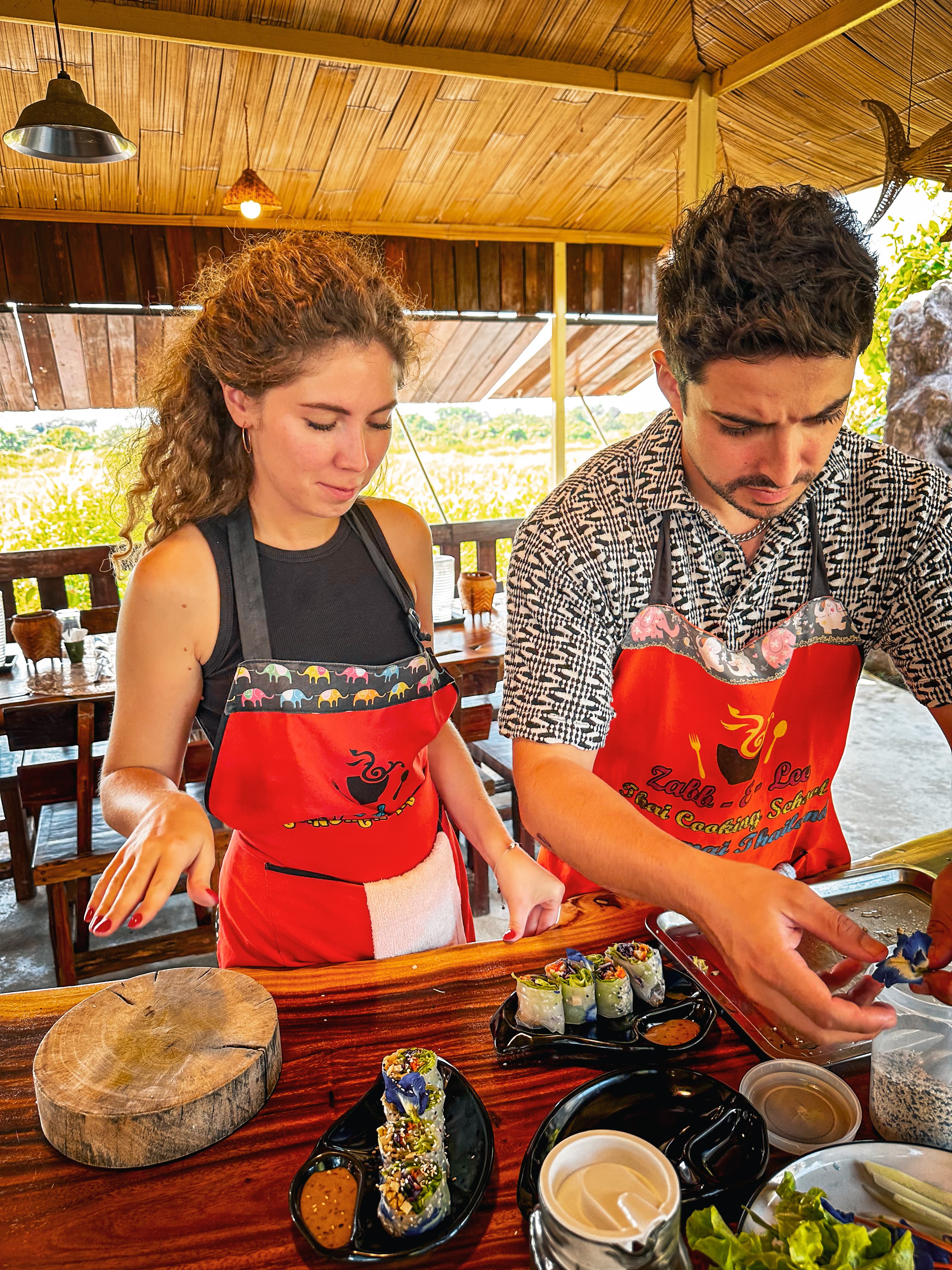 Cooking class dishes, Chiang Mai