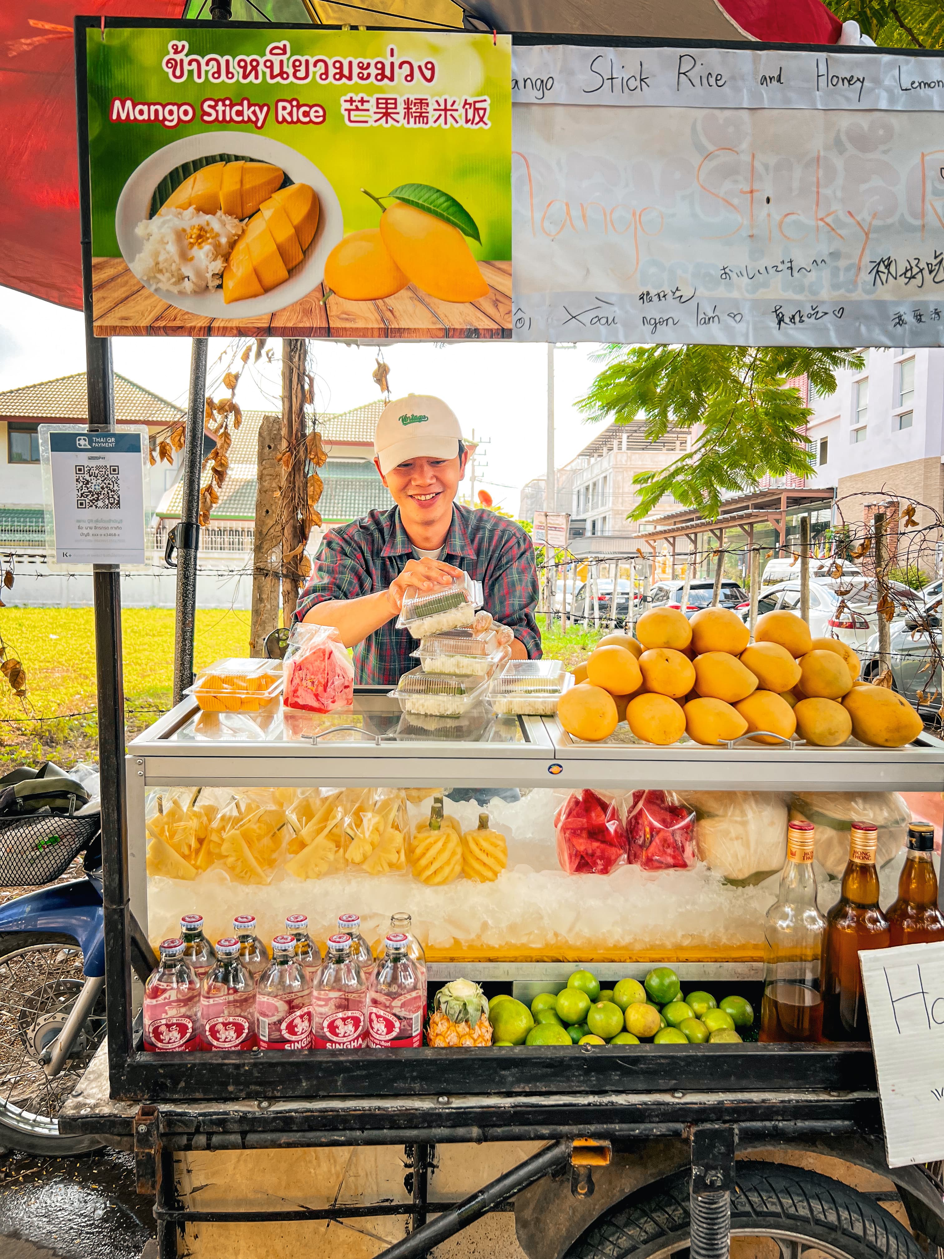 Street food stalls at Chiang Mai weekend walking street